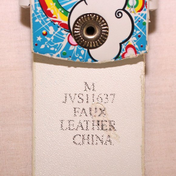 Faux leather clouds and rainbows belt - Picture 2 of 3
